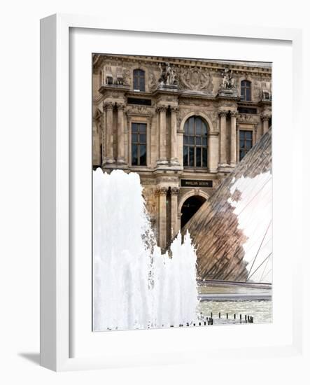 View of the Pyramid and the Louvre Museum Building, Paris, France-Philippe Hugonnard-Framed Photographic Print