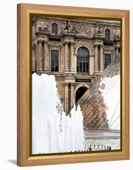 View of the Pyramid and the Louvre Museum Building, Paris, France-Philippe Hugonnard-Framed Premier Image Canvas