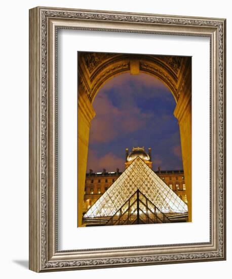 View of the Pyramid and the Louvre Museum Building-null-Framed Photographic Print