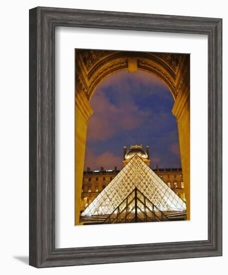 View of the Pyramid and the Louvre Museum Building-null-Framed Photographic Print