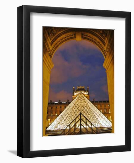 View of the Pyramid and the Louvre Museum Building-null-Framed Photographic Print