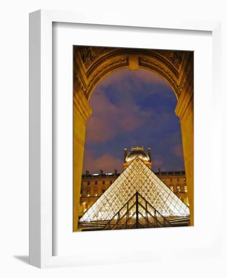 View of the Pyramid and the Louvre Museum Building-null-Framed Photographic Print