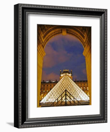 View of the Pyramid and the Louvre Museum Building-null-Framed Photographic Print