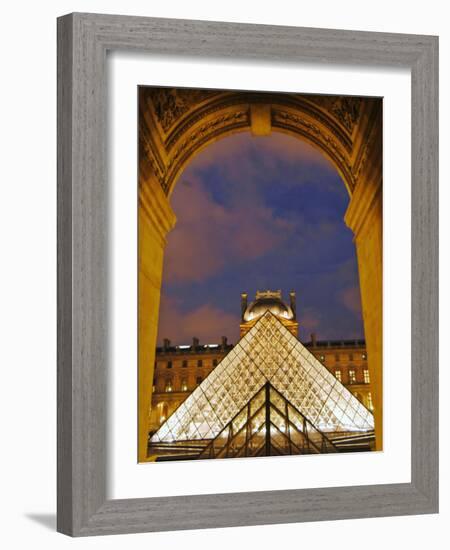 View of the Pyramid and the Louvre Museum Building-null-Framed Photographic Print