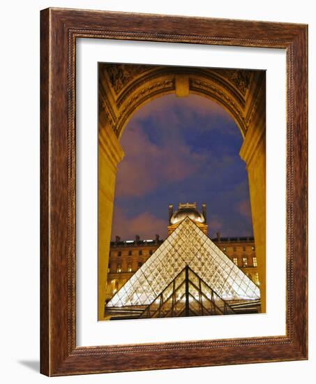 View of the Pyramid and the Louvre Museum Building-null-Framed Photographic Print