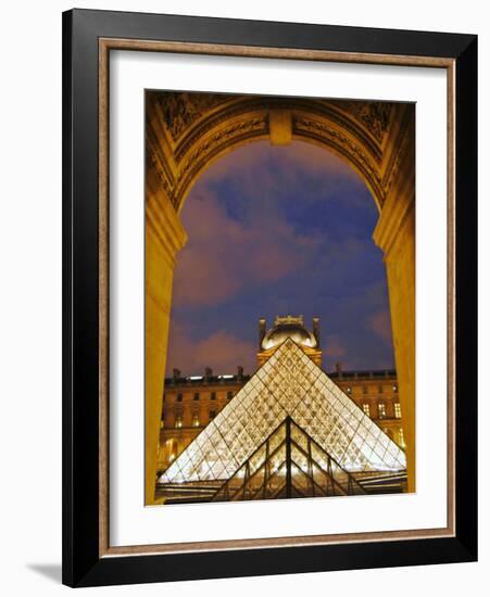 View of the Pyramid and the Louvre Museum Building-null-Framed Photographic Print