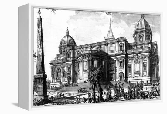 View of the Rear Facade of Santa Maria Maggiore, from the 'Views of Rome' Series, C.1760-Giovanni Battista Piranesi-Framed Premier Image Canvas