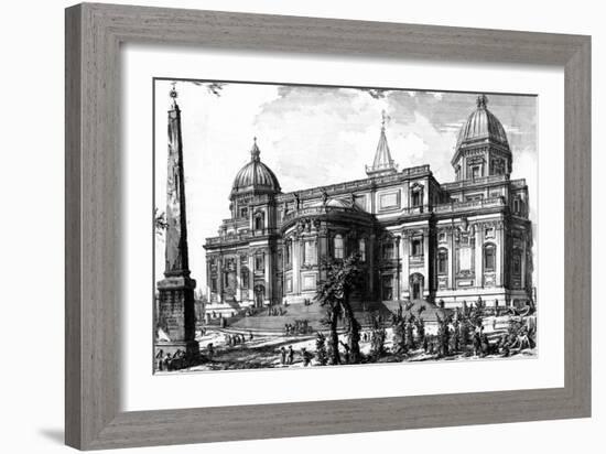 View of the Rear Facade of Santa Maria Maggiore, from the 'Views of Rome' Series, C.1760-Giovanni Battista Piranesi-Framed Giclee Print