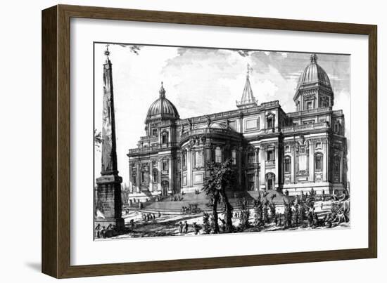 View of the Rear Facade of Santa Maria Maggiore, from the 'Views of Rome' Series, C.1760-Giovanni Battista Piranesi-Framed Giclee Print