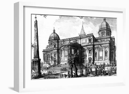 View of the Rear Facade of Santa Maria Maggiore, from the 'Views of Rome' Series, C.1760-Giovanni Battista Piranesi-Framed Giclee Print