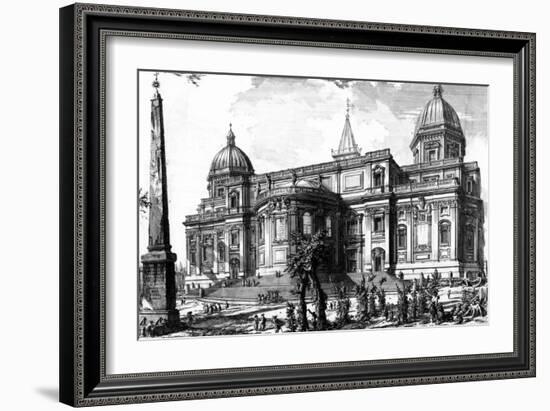 View of the Rear Facade of Santa Maria Maggiore, from the 'Views of Rome' Series, C.1760-Giovanni Battista Piranesi-Framed Giclee Print