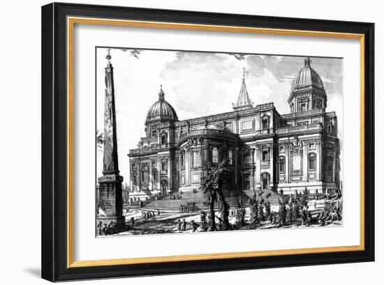 View of the Rear Facade of Santa Maria Maggiore, from the 'Views of Rome' Series, C.1760-Giovanni Battista Piranesi-Framed Giclee Print