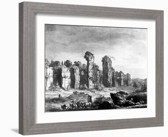 View of the Remains of Caracalla's Baths, Taken from the Jesuit's Garden, Rome, C.1778-Richard Cooper-Framed Giclee Print