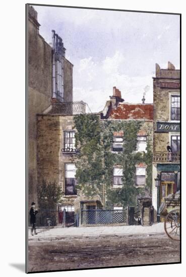View of the Residence of Joseph Mallord William Turner, Cheyne Walk, Chelsea, London, 1882-John Crowther-Mounted Giclee Print