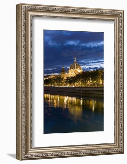 View of the Rhone and Hotel Dieu from Pont Wilson-Massimo Borchi-Framed Photographic Print