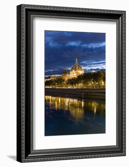 View of the Rhone and Hotel Dieu from Pont Wilson-Massimo Borchi-Framed Photographic Print
