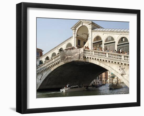 View of the Rialto Bridge on the Grand Canal Built in the Sixteenth Century, Venice, Italy-Prisma-Framed Photographic Print