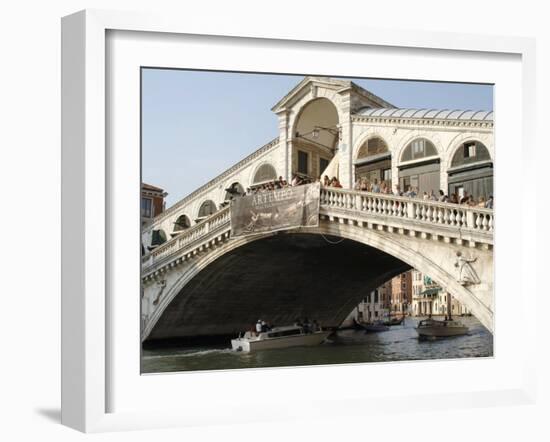 View of the Rialto Bridge on the Grand Canal Built in the Sixteenth Century, Venice, Italy-Prisma-Framed Photographic Print