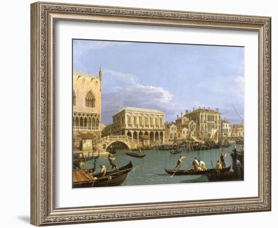 View of the Riva Degli Schiavoni, 1735-1739-Canaletto-Framed Giclee Print