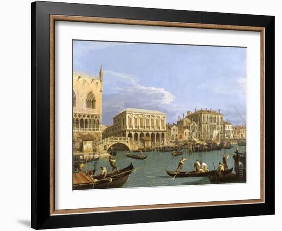 View of the Riva Degli Schiavoni, 1735-1739-Canaletto-Framed Giclee Print