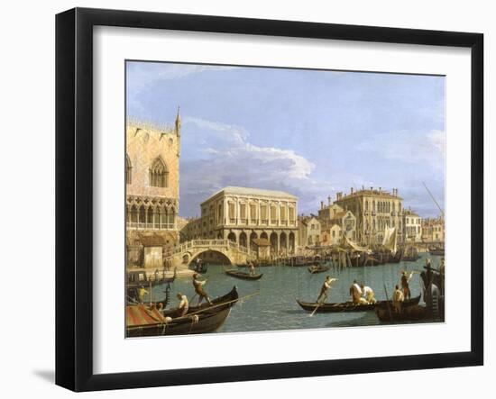 View of the Riva Degli Schiavoni, 1735-1739-Canaletto-Framed Giclee Print