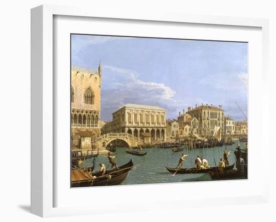 View of the Riva Degli Schiavoni, 1735-1739-Canaletto-Framed Giclee Print