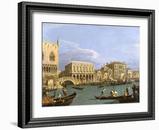 View of the Riva Degli Schiavoni, 1735-1739-Canaletto-Framed Giclee Print