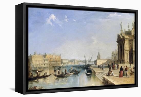 View of the Riva Degli Schiavoni and Bacino di San Marco from Steps of St. Maria della Salute-Edward Pritchett-Framed Premier Image Canvas