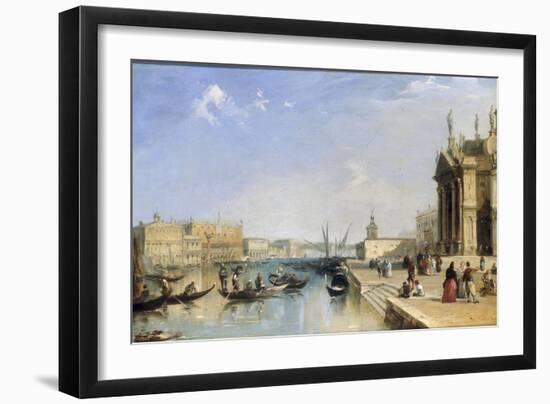 View of the Riva Degli Schiavoni and Bacino di San Marco from Steps of St. Maria della Salute-Edward Pritchett-Framed Giclee Print