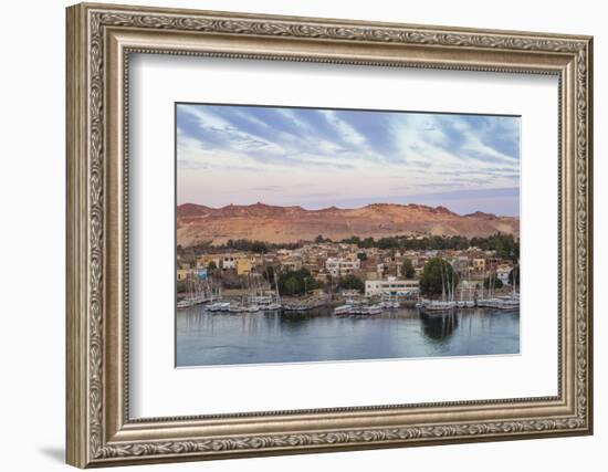 View of The River Nile and Nubian village on Elephantine Island, Aswan, Upper Egypt, Egypt, North A-Jane Sweeney-Framed Photographic Print