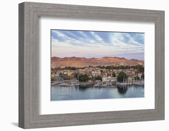 View of The River Nile and Nubian village on Elephantine Island, Aswan, Upper Egypt, Egypt, North A-Jane Sweeney-Framed Photographic Print