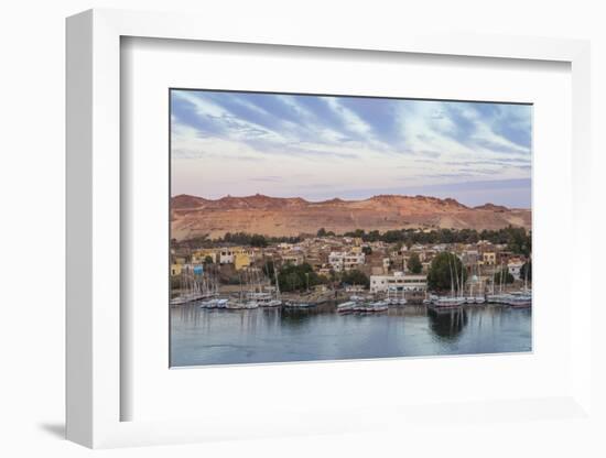 View of The River Nile and Nubian village on Elephantine Island, Aswan, Upper Egypt, Egypt, North A-Jane Sweeney-Framed Photographic Print