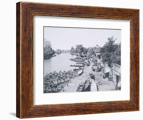 View of the River Thames and Boats, C1900-null-Framed Giclee Print