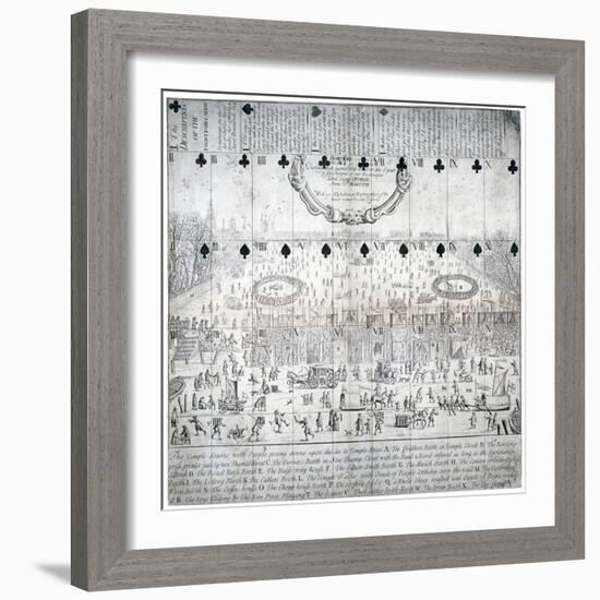 View of the River Thames during the 1683-1684 frost fair, London, 1716-Anon-Framed Giclee Print
