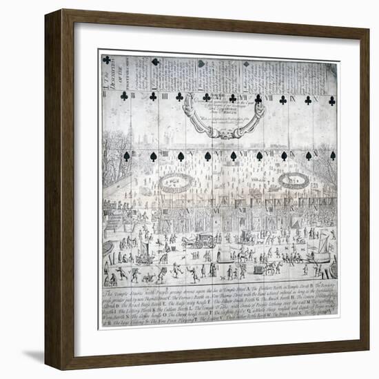 View of the River Thames during the 1683-1684 frost fair, London, 1716-Anon-Framed Giclee Print