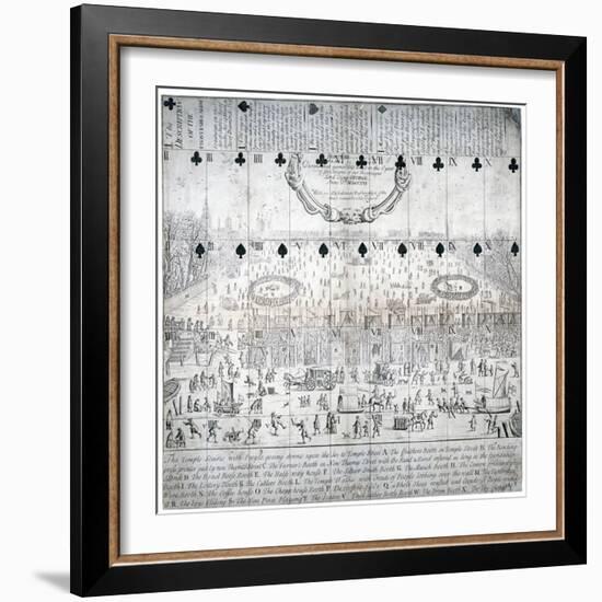 View of the River Thames during the 1683-1684 frost fair, London, 1716-Anon-Framed Giclee Print