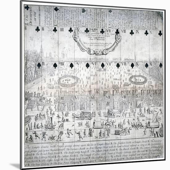 View of the River Thames during the 1683-1684 frost fair, London, 1716-Anon-Mounted Giclee Print