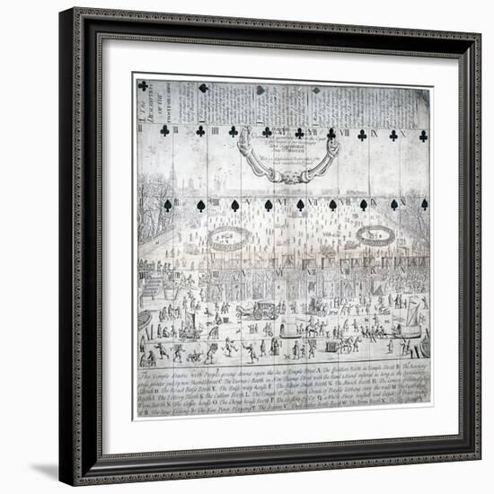 View of the River Thames during the 1683-1684 frost fair, London, 1716-Anon-Framed Giclee Print