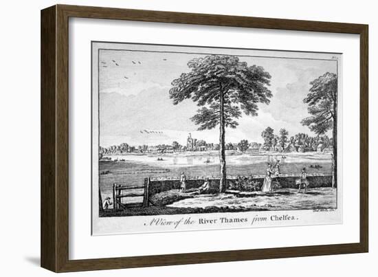 View of the River Thames from Chelsea, London, 1750-Charles White-Framed Giclee Print