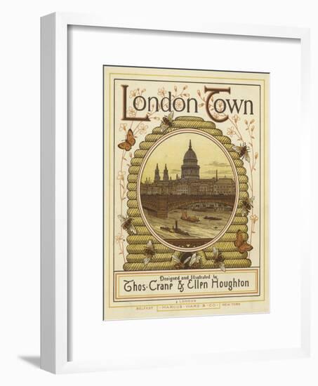 View of the River Thames with St Paul's Cathedral Beyond-Thomas Crane-Framed Giclee Print