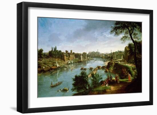 View of the River Tiber in Rome-Gaspar van Wittel-Framed Giclee Print