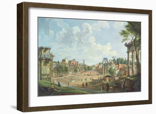 View of the Roman Forum, 1747-Giovanni Paolo Panini-Framed Giclee Print