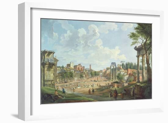 View of the Roman Forum, 1747-Giovanni Paolo Panini-Framed Giclee Print