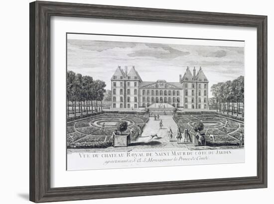 View of the Royal Chateau of Saint Maur from the Garden Side-Jacques Rigaud-Framed Giclee Print