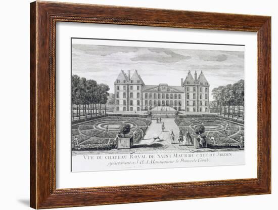 View of the Royal Chateau of Saint Maur from the Garden Side-Jacques Rigaud-Framed Giclee Print