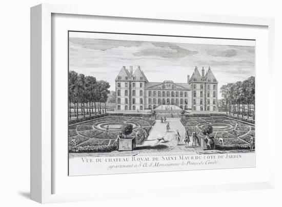 View of the Royal Chateau of Saint Maur from the Garden Side-Jacques Rigaud-Framed Giclee Print