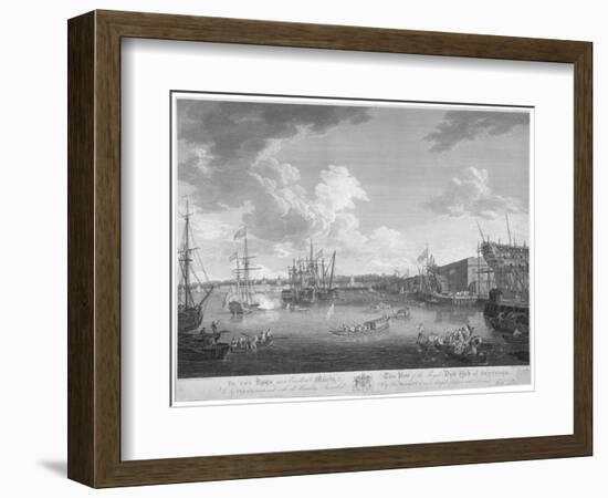 View of the Royal Dockyard, Deptford, London, 1793-W Woollett-Framed Giclee Print