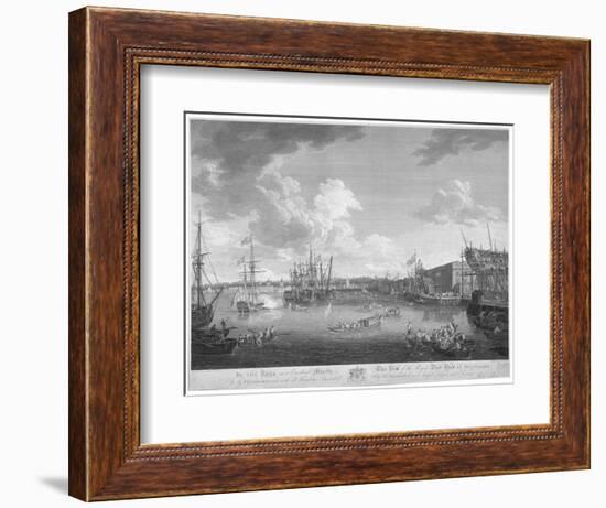 View of the Royal Dockyard, Deptford, London, 1793-W Woollett-Framed Giclee Print