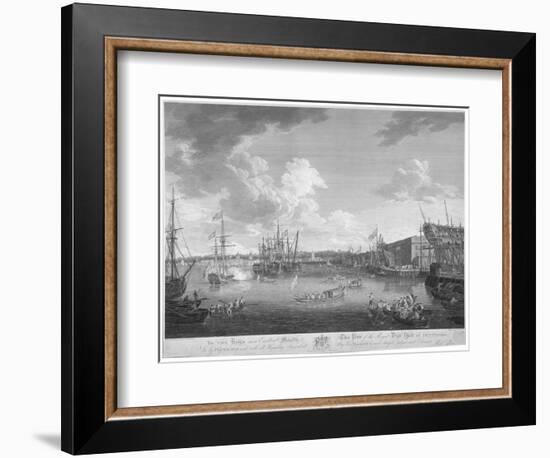 View of the Royal Dockyard, Deptford, London, 1793-W Woollett-Framed Giclee Print