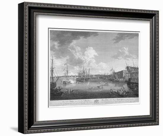 View of the Royal Dockyard, Deptford, London, 1793-W Woollett-Framed Giclee Print